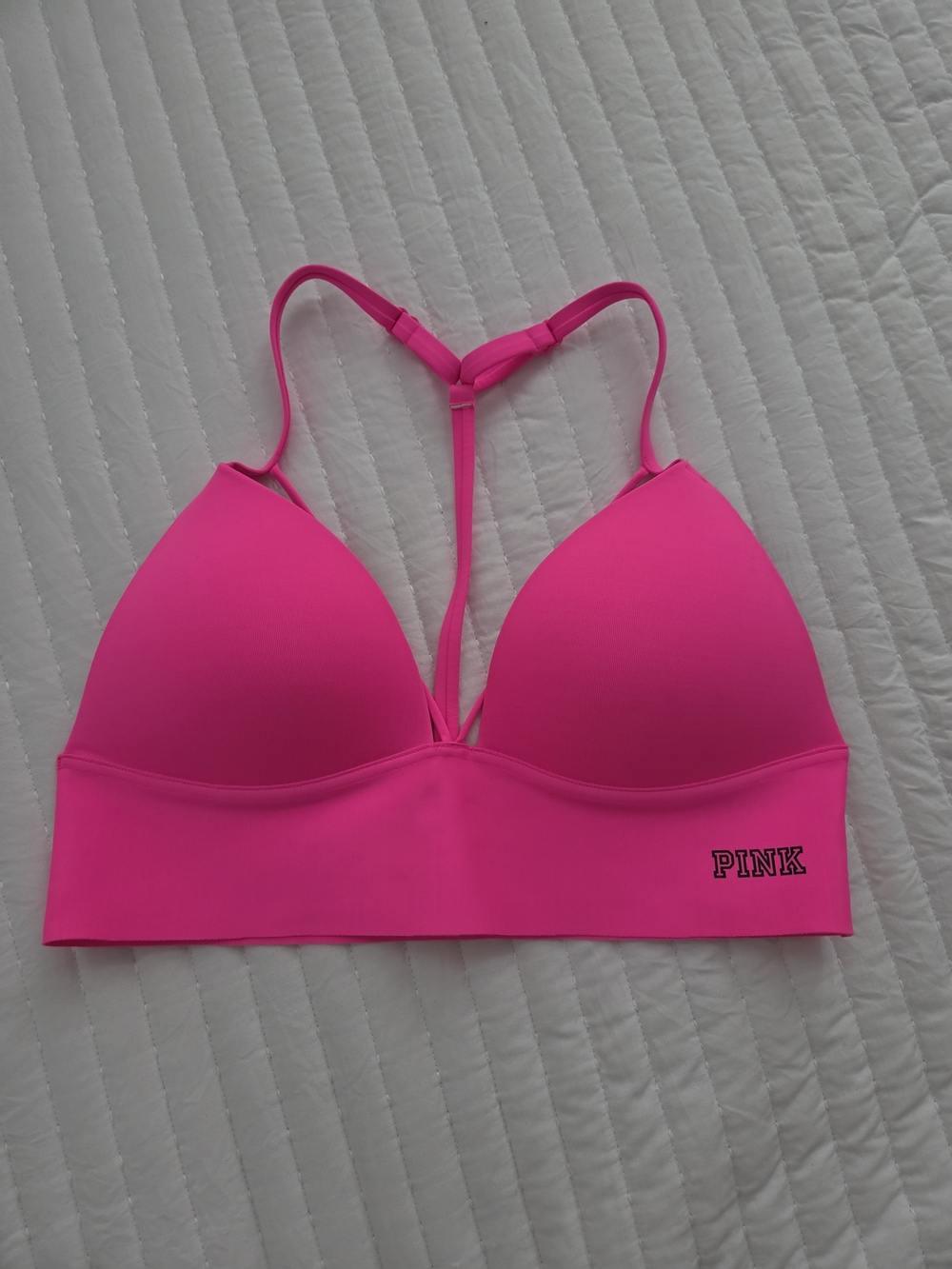 PINK Victoria's Secret Neon Pink Racerback Lightly Padded Bralette
